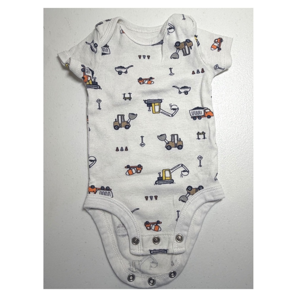 Carters Baby Bodysuit Lot & Dreamwear Pants 3M NB 18M Animal Construction Olive - Picture 9 of 11